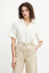 Льняная блузка Emme Marella, бежевый