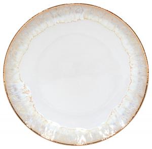 Тарелка Costa Nova белый глянцевый, золотистого цвета диаметр/высота: 27/2,9 см