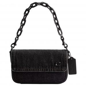 COACH Штабная сумка через плечо Charter Denim Small мужская выстиранная черная
