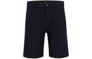 Свободные шорты из стрейч-хлопкового твила Повседневные шорты Мужские Темно-синие HUGO BOSS