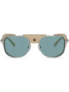 Солнцезащитные очки в прямоугольной оправе Po1013sz Persol, серебяный
