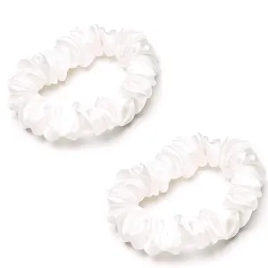 Резинка для волос 100% шелк - белая, 2 шт. Easy Livin'