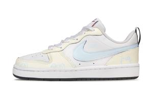 Court Borough 2 Leather Abrasion Resistant Slip Resistant Low top Kids' Skateboarding Shoes Teenagers Nike, светло желтый