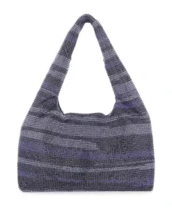 Мини Сумочка с разноцветными стразами Kara, серый