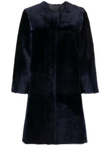 Двусторонняя шуба из овчины Liska, синий