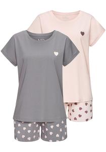 Короткий пижамный комплект VIVANCE Dreams, Grey/Rose