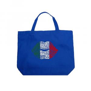 Большая сумка-тоут Word Art — Latina Lips LA Pop Art, цвет Royal