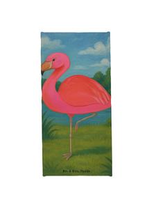 Mr. & Mrs. Panda Банное полотенце Flamingo Classic Design без надписи, выполненное в акварельном розовом цвете