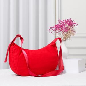 Сплошная нейлоновая сумка-слинг через плечо FASHNZFAB, красный