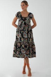 Платье миди без рукавов с глубоким вырезом Blue Vanilla, черный