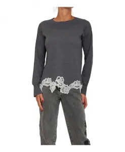 Вязаный свитер Rf5171Ma82O Blugirl, серый