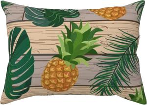 Pevtufa Наволочка декоративная с принтом ананасов и пальмовых листьев Pineapples Palm Leaves