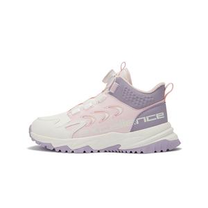 XTEP Амортизирующие детские повседневные кроссовки Shock Absorbers бело-розово-фиолетовые для подростков