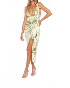 Тулум миди платье в фисташковом цвете JBQ, Pistachio