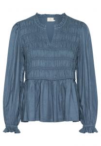 Блуза V-NOTCH NECK SMOCK Kaffe, неоновый синий