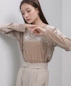 Прозрачный велюровый базовый топ