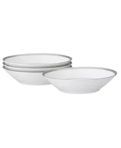 Набор из 4 ваз для фруктов Regina Platinum, сервиз на 4 персоны Noritake, white