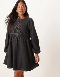 Джинсовое мини-платье Petite Eden от Nobody's Child, цвет средне-выбеленный