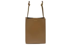 JIL SANDER Tangle Calfskin Small Square Bag, кроссбоди, сумка через плечо Trumpets, женская, цвет khaki brown