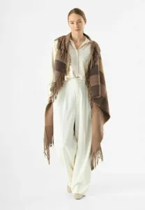 Накидка из тканого клетчатого материала Codello, Braun