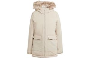 Парка с капюшоном Adidas Fur, бежевый