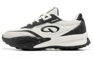 Женские противоскользящие износостойкие повседневные кеды низкие белые черные QIAODAN, цвет слоновая кость/молния серый