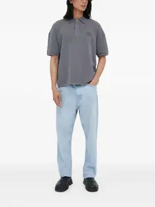 Рубашка поло с короткими рукавами и логотипом American Vintage, серый