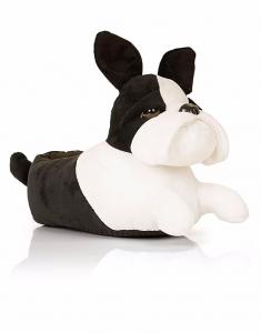 Удобные тапочки в виде французского бульдога коричневого цвета