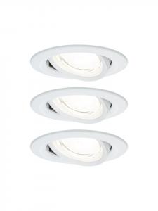 Встраиваемый светодиодный светильник Nova Coin, комплект из 3 штук, круглый, 84 мм, угол рассеивания 50°, 3x2,8 Вт, 3x505 лм, 230 В, 4000K  Paulmann