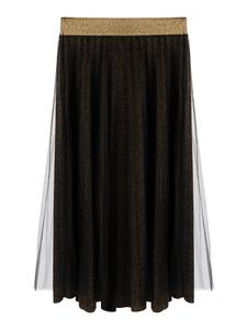 Женская юбка черного и золотого цвета faina
