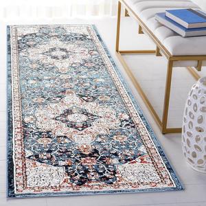 Ковер-дорожка SAFAVIEH, 69 x 244 см, Rosewood Collection, Ivory & Red, Shabby Chic Oriental Design, идеален для гостиной, спальни, столовой (ROW104B-28)