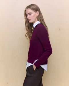 Женский джемпер с круглым вырезом Easy Wear, бордовый