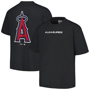 Мужская футболка pleasures black los angeles angels ballpark Unbranded