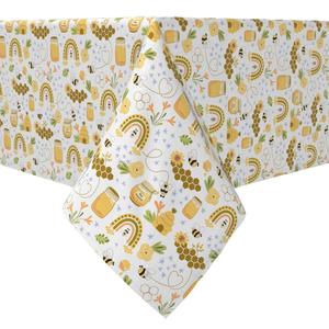 Прямоугольная скатерть, 100% хлопок, медоносная пчела и радуга