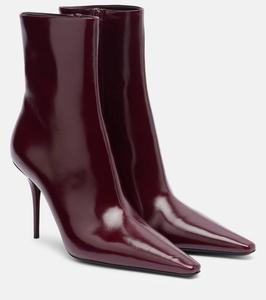 Кожаные ботинки Ashley 90 Saint Laurent, Vintage Bordeaux