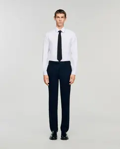 Мужские брюки из шерстяного костюма Sandro, темно-синий