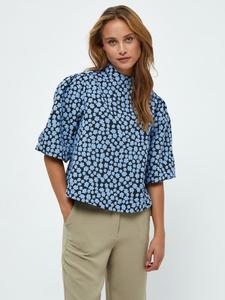 Блузка с принтом ледяная синяя minus