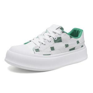 Износостойкие, дышащие, легкие, амортизирующие детские, подростковые кроссовки для скейтбординга Wooden Rabbit, белый/синий