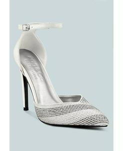 Женские босоножки на шпильке NOBLES со стразами Rag & Co, белый