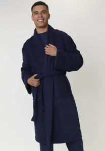 Однотонный халат из махровой ткани Loungeable, Navy