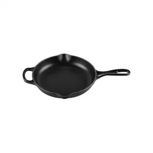 Чугунная круглая сковорода Le Creuset, матовый черный