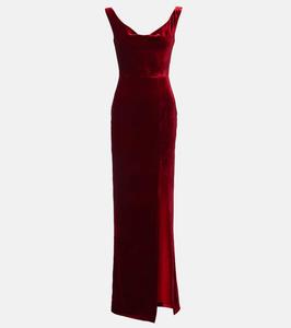 Бархатное платье Roland Mouret, Dark Red
