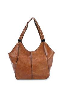 Сумка через плечо ZOELLA с плетеными ручками HARPA, цвет Cognac