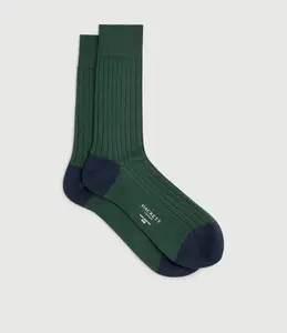Мужские ребристые носки из мерсеризованного хлопка Hackett, темно-зеленый