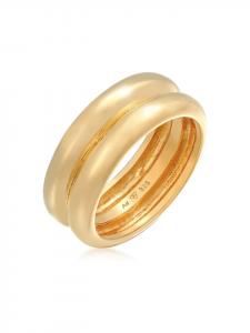 Elli Кольцо из серебра 925 пробы в золотой оправе