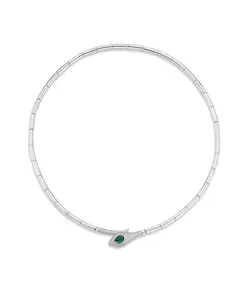 Ожерелье-Ошейник в виде змеи из стерлингового серебра 14 карат с позолотой Rachel Zoe, silver