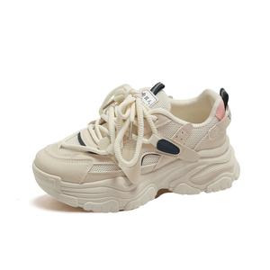 NANJIREN Женские противоскользящие износостойкие дышащие низкие повседневные туфли на платформе бежево-голубые, цвет Beige Blue