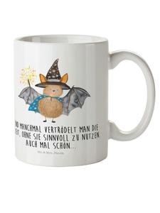 Детская кружка с изображением летучей мыши и волшебника, с надписью белого цвета Mr. & Mrs. Panda