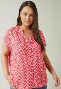 Блузка на пуговицах ZIG ZAG PRINT Evans, красный