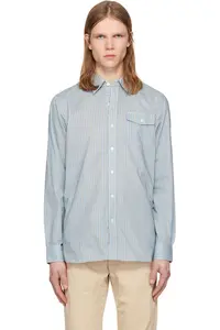 Rrl Синяя рубашка-платье Эли